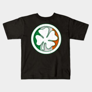 Irish Flag Shamrock Circle Kids T-Shirt